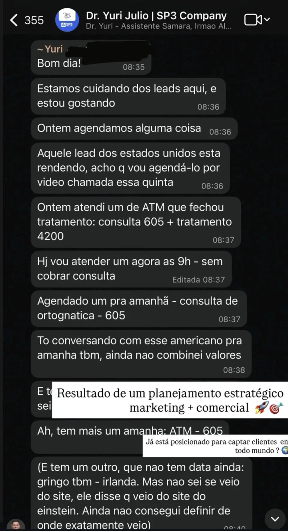 Depoimento de cliente SP3 em imagem